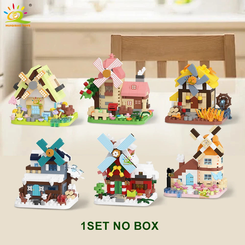 PENDRA Cute Windmill Micro Building Set