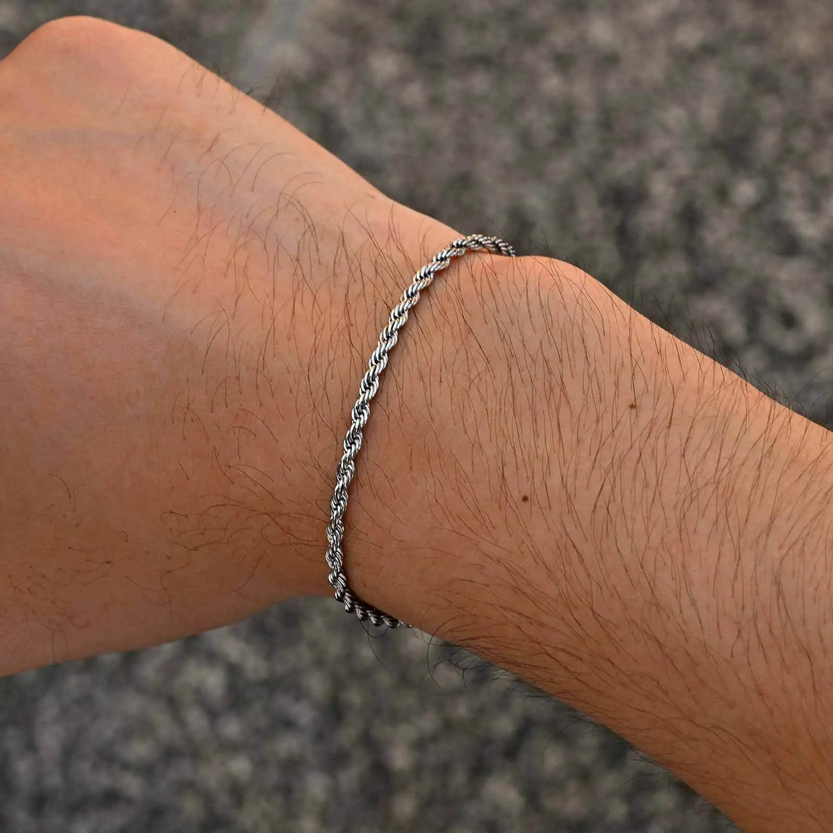 3pcs Silver Color Men's Bracelet,Waterproof Stainless Steel Wheat Chain Bracelet,Simple Casual Jewelry Gift