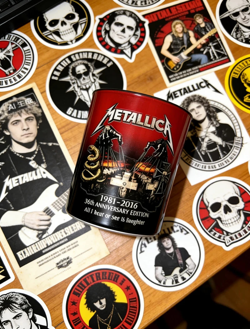 Creative heavy metal rock style glass 1981-2026 commemorative water cup, the first choice for rock fans to give gifts