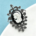 PENDRA Vintage Cameo Figure Brooch