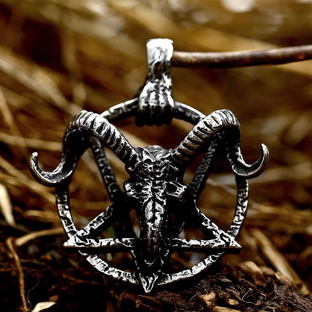 PENDRA Goatpentagram Pentagram Goat Head Pendant