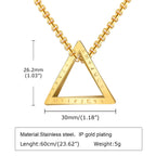 PENDRA Triangle Box Pendant Necklace