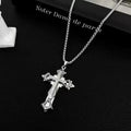 PENDRA Crosssteel Titanium Steel Cross Pendant Necklace