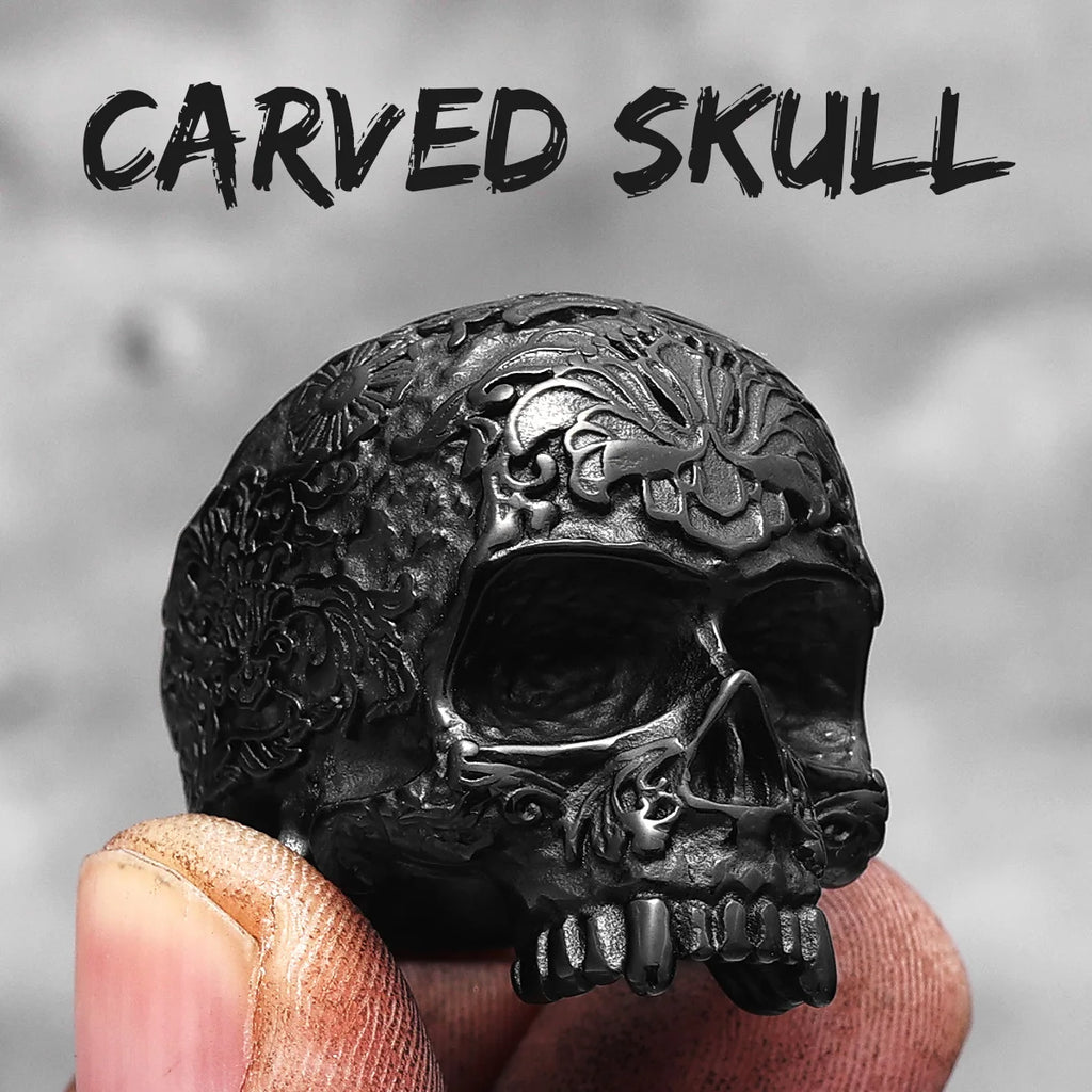 PENDRA Skull Boyfriend Biker Steel Ring