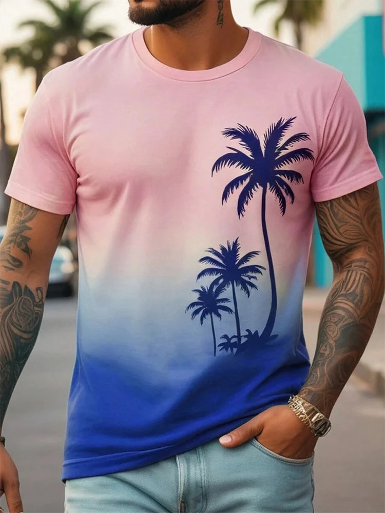 PENDRA Hawaiian Print Are T-Shirt