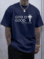 PENDRA Religious Print Cross Short-Sleeve T-Shirt