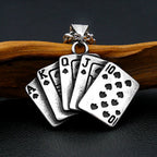 PENDRA Pokerflush Stainless Steel Poker Pendant Necklace