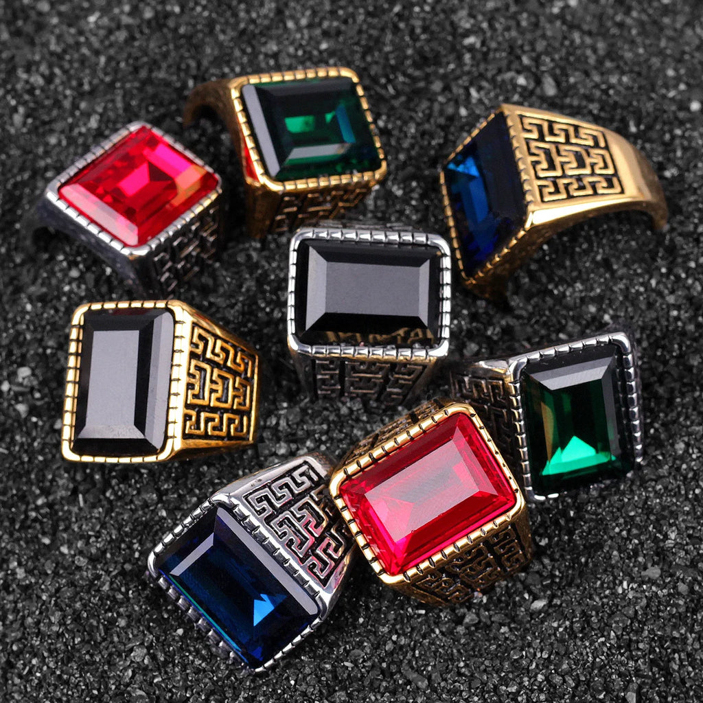 PENDRA Rhinestone Steel Ring