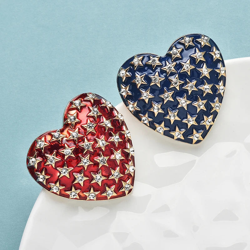 PENDRA Big Stars Heart Brooch