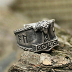PENDRA Rune Silver Copper Ring