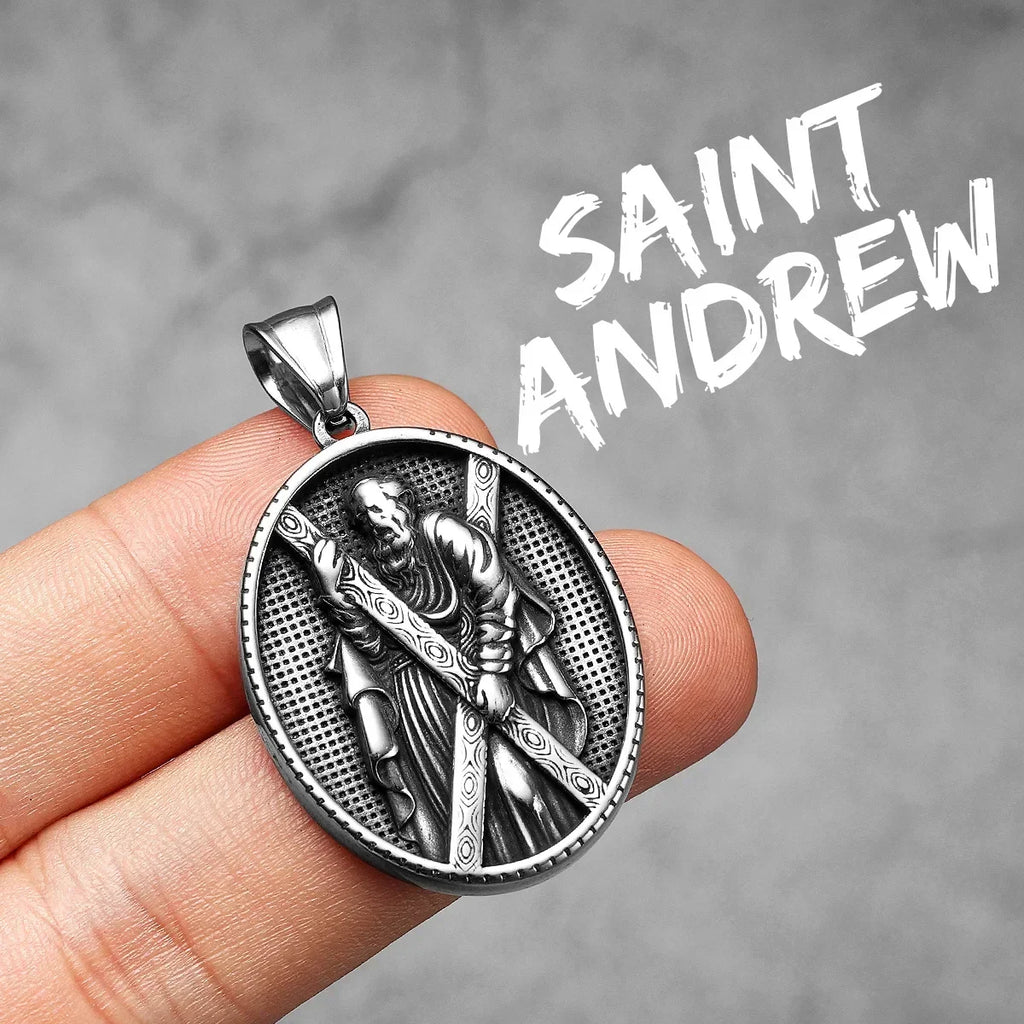 PENDRA Catholic Padre Pio Steel Necklace