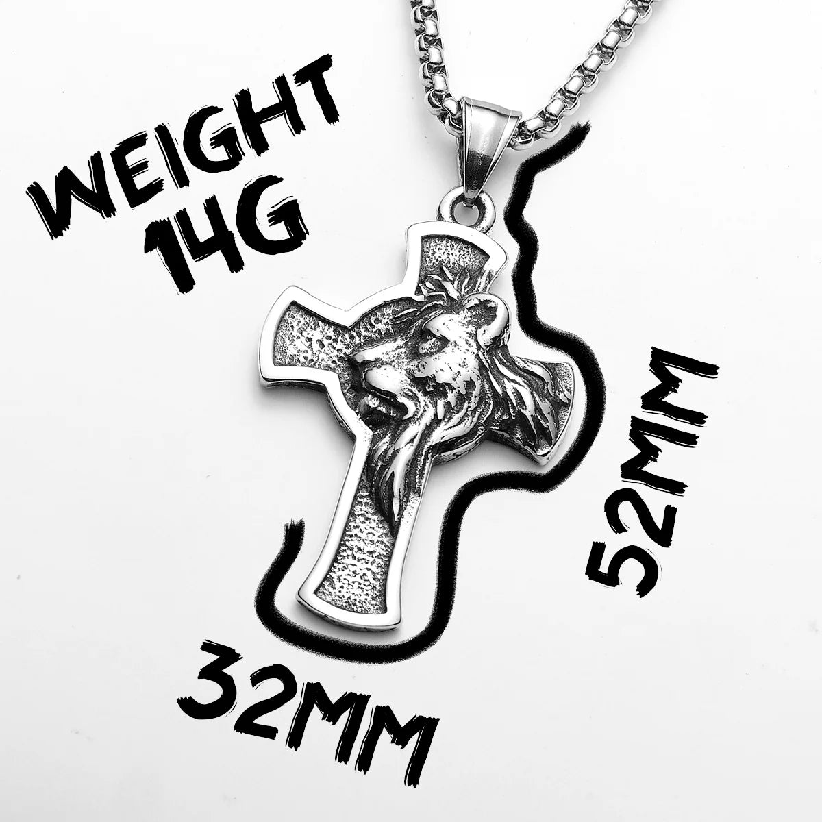 Lion King Cross Men Necklaces Stainless Steel Simple Pendant Chain Women Fashion Jewelry Punk New In Accessories Gifts Wholesale