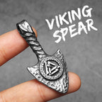 PENDRA Rune Spearhead Odin Steel Necklace