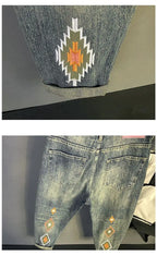 PENDRA Heavy Embroidered Brand Jeans