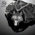 PENDRA Wolf Rune Celtic Necklace