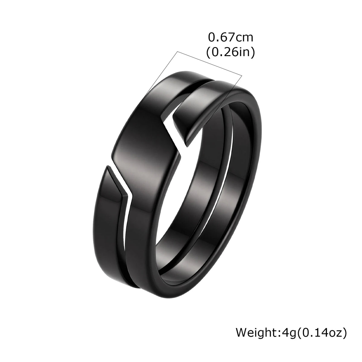 Simple Stainless Steel Ring for Men,Casual Silver Black Color Finger Rings,Trend Jewelry Wedding Gift