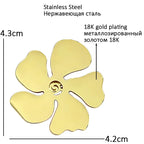 PENDRA Florasteel Stainless Steel Flower Brooch