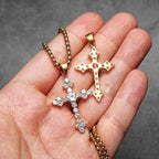 Simple Cross Men Necklaces Stainless Steel Pendant Chain Women Fashion Gemstone Jewelry Punk New In Accessories Gifts Wholesale