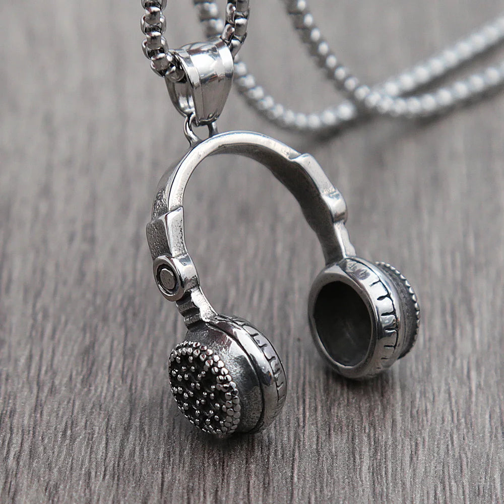 PENDRA Headphone Punk Music Pendant Necklace