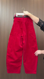 PENDRA Curved Cut Woolen Wide Leg Pants