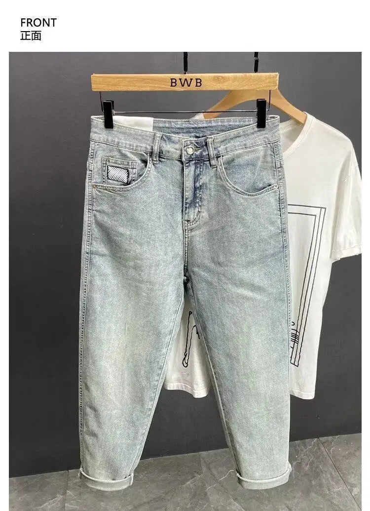PENDRA Straight Leg Denim Washed Pants