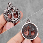 Tree of Life Wisdom Tree Stainless Steel Men Necklaces Pendants Chain Punk for Boyfriend Male Jewelry Creativity Gift Wholesale