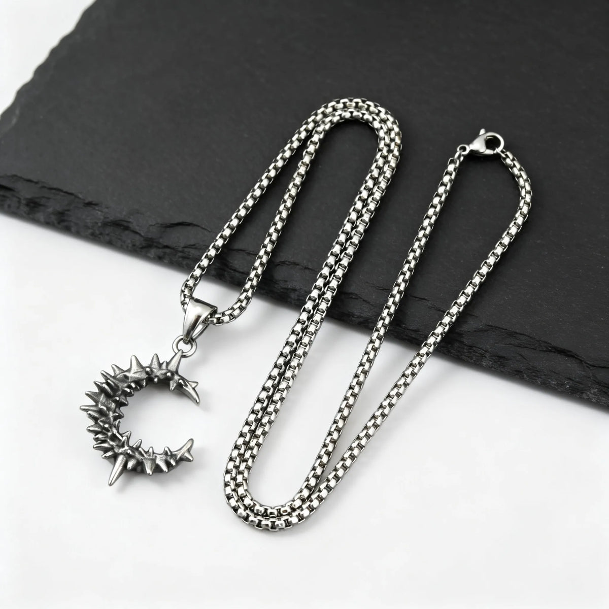 PENDRA Thorn Moon Pendant Necklace