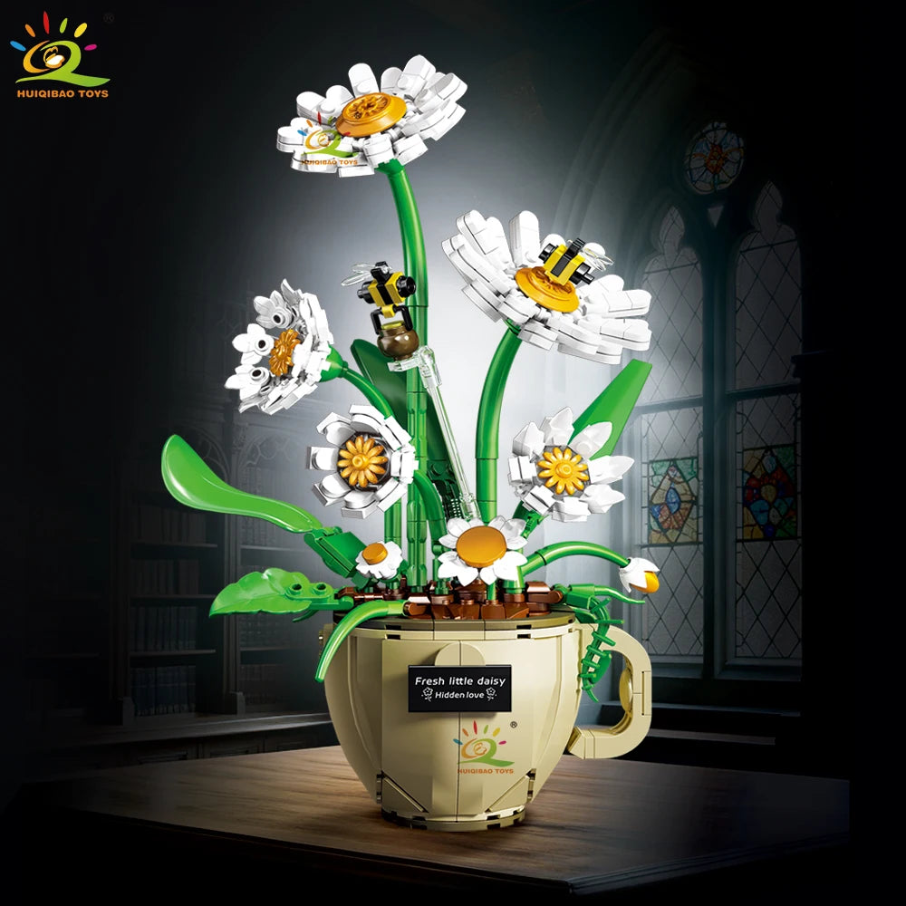 PENDRA Orchid Rose Floral Building Set