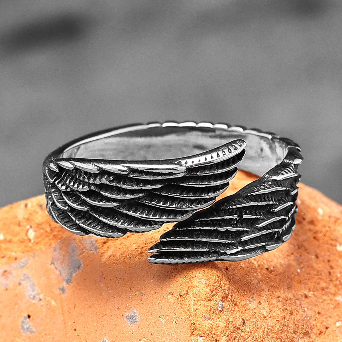 PENDRA Angel Wings Punk Ring