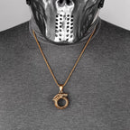 PENDRA Ouroboros Snake Dragon Steel Necklace