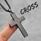 PENDRA Religon Cross Bible Steel Necklace