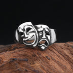 PENDRA CrySmile Stainless Steel Cry and Smile Ring