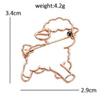 PENDRA Lovely Alloy Sheep Brooch