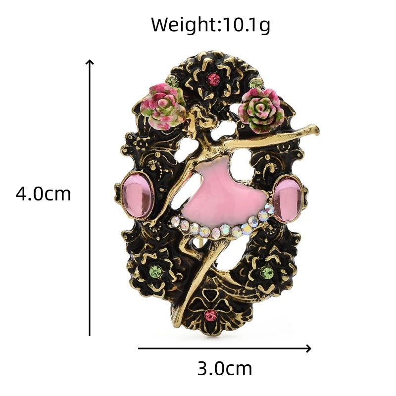 PENDRA Vintage Dancing Lady Brooch