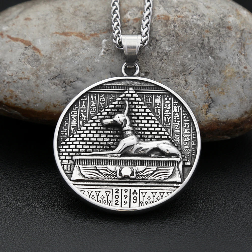 PENDRA Anubis 316L Stainless Steel Egyptian Anubis Pendant