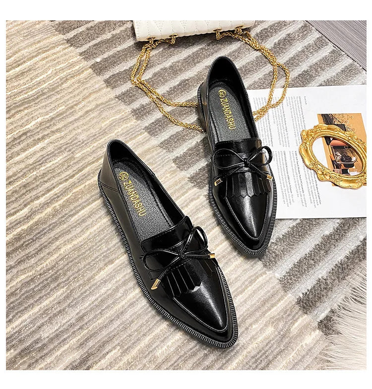 PENDRA Leather Platform British Small Shoes