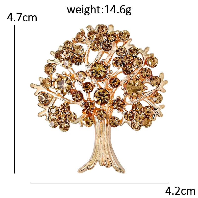 PENDRA Arboris Crystal Tree Brooch
