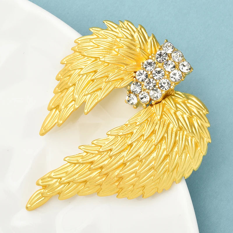PENDRA Aurelwing Large Golden Wing Brooch