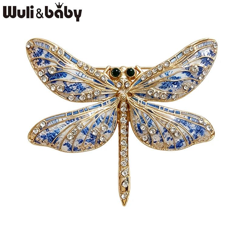PENDRA Blue-and-white Insects Brooch