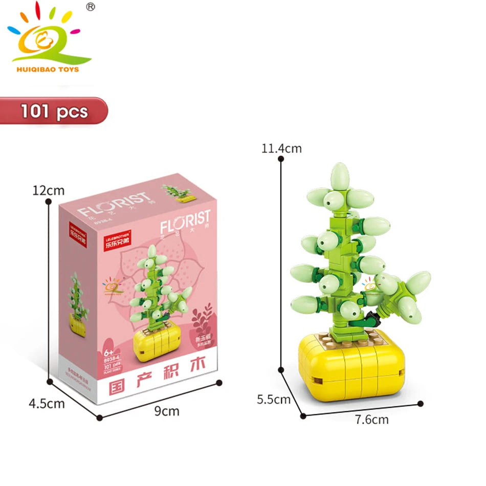PENDRA Succulent Potted Floral Building Set
