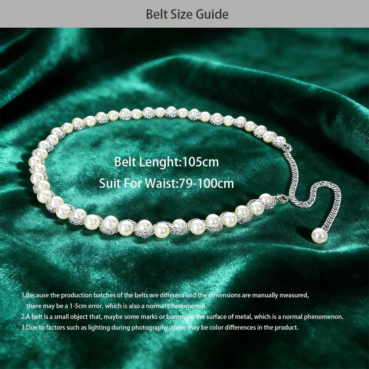 PENDRA Bellaara Metal Pearl Minimal Waist Chain Belt