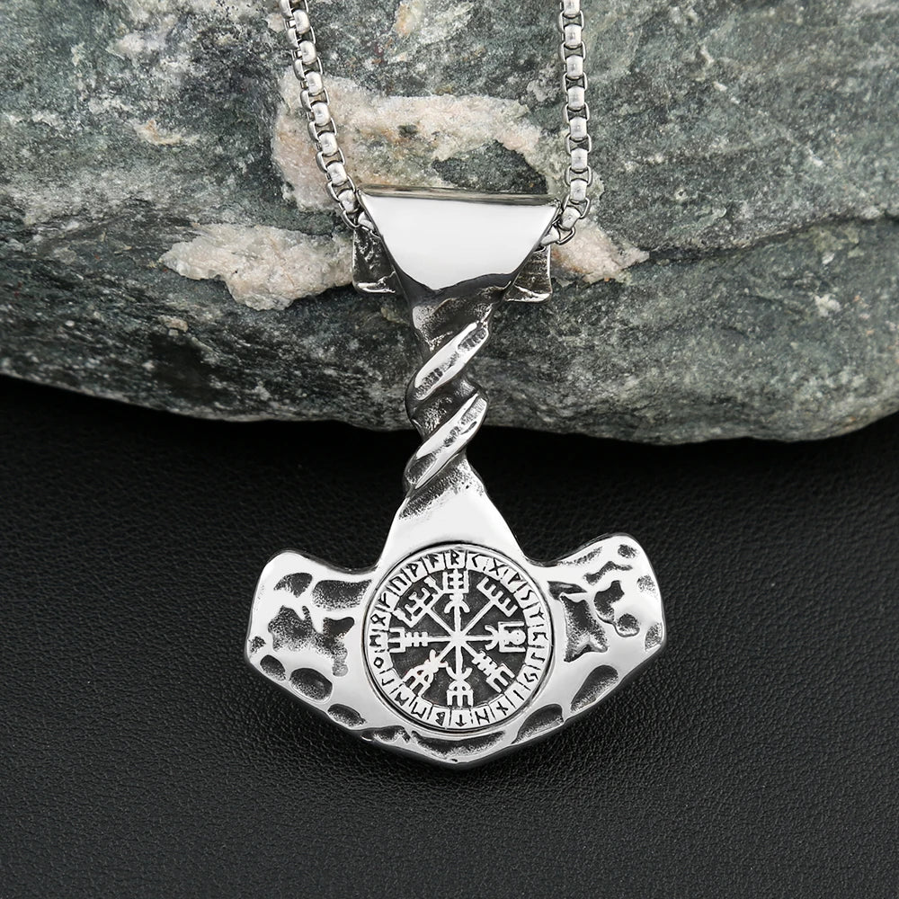 PENDRA Mjolnir Vintage Thor Hammer Pendant Necklace
