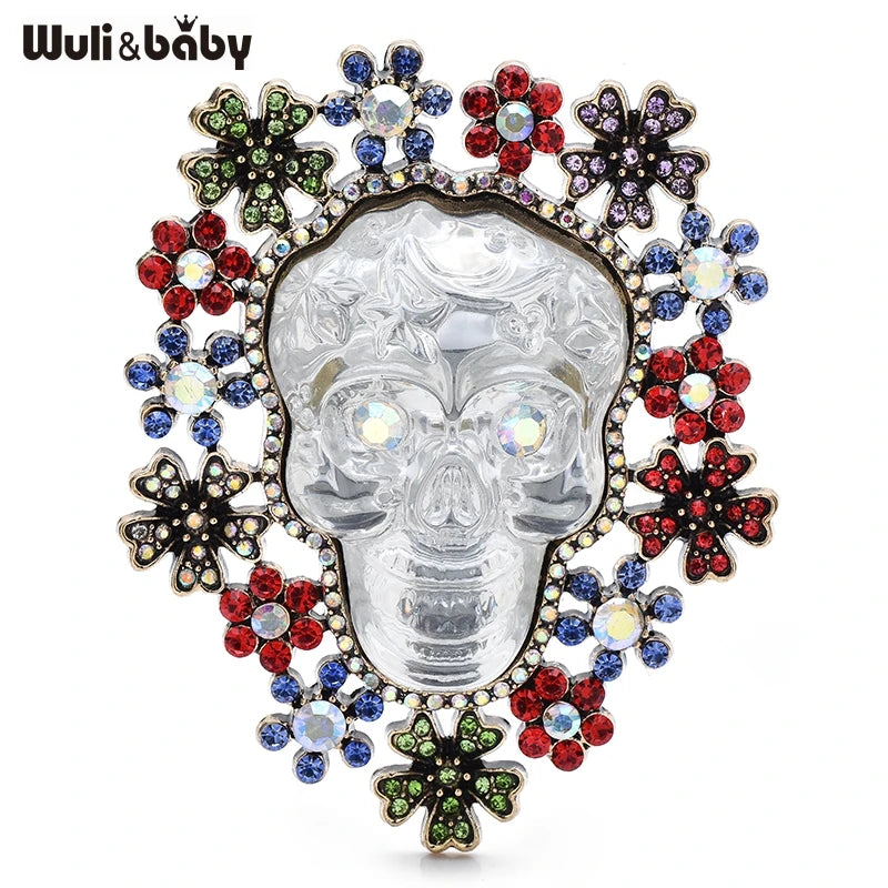 PENDRA Big Heavy Enamel Flower Wrench Jewelry Badge Brooch