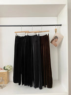 Autumn and winter new retro fashionable high-end velvet versatile casual pants loose fit wide leg pants for women