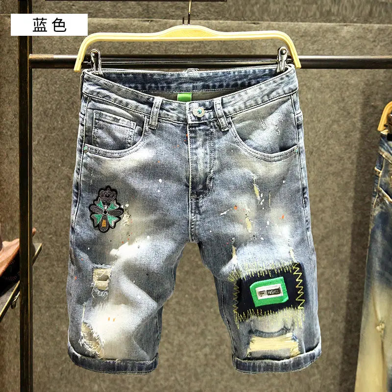 PENDRA Brand Ripped Slim Shorts