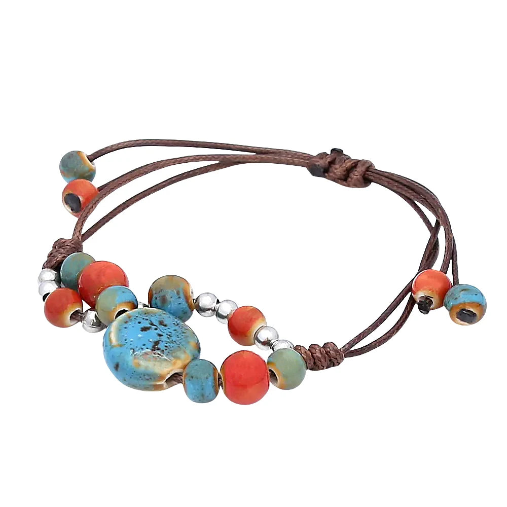 PENDRA Ceramica Vintage Ethnic Handmade Ceramic Bracelet