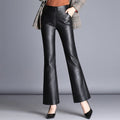 PENDRA Waist Micro Flared Leather Pants