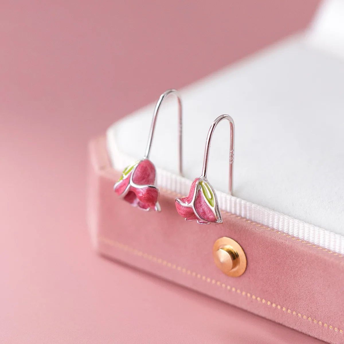 VENTFILLE 925 Sterling Silver Flower Irregular Drop Earring for Women Drop Gaze Ins Sweet Design Trend Jewelry Gift Dropshipping