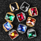 PENDRA Rhinestone Dragon Phoenix Steel Ring