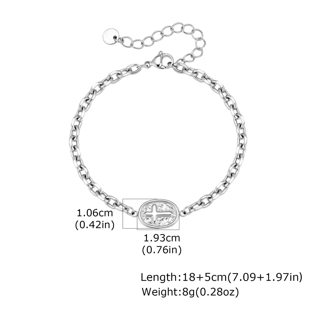 PENDRA Cross Charm Minimalist Bracelet